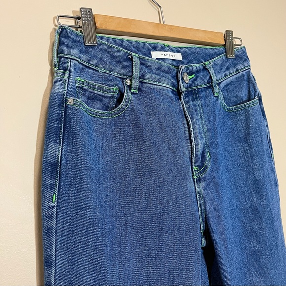 PacSun High Rise Straight Leg Mom Jean - Medium Wash - Picture 2 of 12
